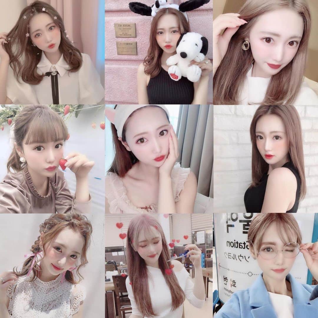のインスタグラム：「~2019~ . . . 今年はとても濃い1年でした💭 いつも見てくれてるみなさん 関わってくれたみなさん 応援してくれるみなさんがいてこその 私がいれてるので感謝しかないです！ . . ありがとうございました✨✨ 2020年の私もよろしくお願いします✨ . . #どの私が一番好き？♡ . . . #1年の振り返り#髪型メイクコロコロ変わる #2019#選抜写真#写真集#日韓ハーフ#セルフィ」