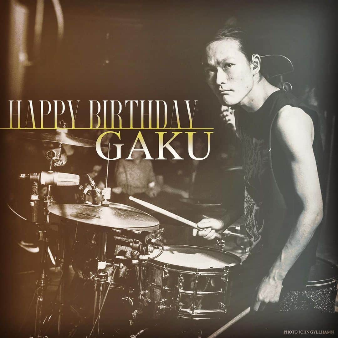 Crystal Lakeのインスタグラム：「Our drummer @gakutaura_official's birthday today 🎉 Wish him a happy birthday :) Photo: @johngyllhamn  #CrystalLake」