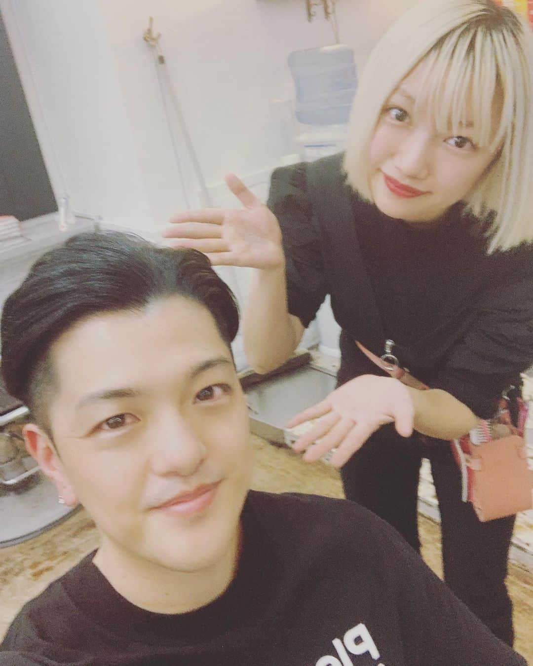 HAYATOのインスタグラム：「#東京  #渋谷  #美容室P-cott  #いつもありがとうございます  #年内行けて良かった  #ミミさんに会いたかった  #でもたにぐっちゃんも最高」