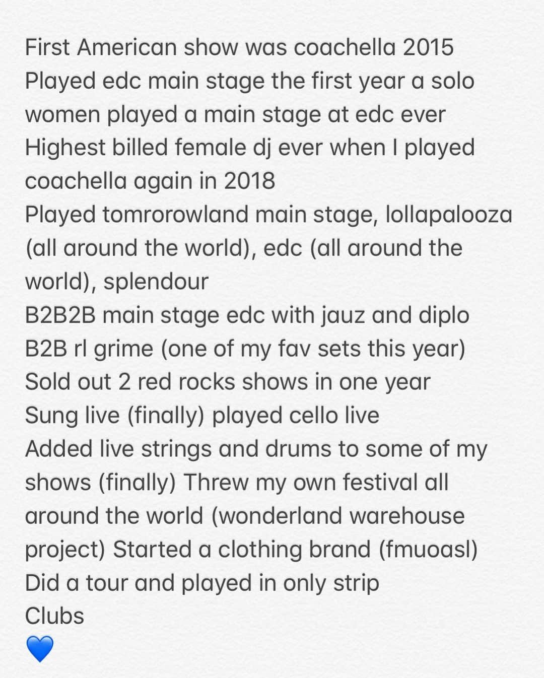 アリソン・ワンダーランドさんのインスタグラム写真 - (アリソン・ワンダーランドInstagram)「Please read. What a fucking decade. I never knew it but it changed my life. Thank u to all of u. I swear to whatever god u believe in that if you stick at something and work very hard from a pure place in your heart that you can do anything. I struggled with a lot of obstacles but I pushed through. I’ve listed a some of the things im most proud of sorry if I forgot something.  I really hope all of u have the best fucking new year. Try not to put too much pressure on it tho. Just be the best you that you can be and keep your eye on the prize whatever that is. Even w challenges just stay real I know everything will work out. I wanna thank u guys for always accepting whatever way my creativity went, ty for rolling w me when I took risks, ty for reminding me not to give up (this industry can b fake af) ty for being there for eachother too. Best fans. i feel v proud. Love u. Swipe for rare pants pic for good luck also thanks @garthfauce  Side note I forgot to add I wrote music for an anime called carol and Tuesday, I had the intro song to FIFA20 and the intro song to NBA 2k17 & won $20,000 for the suicide prevention hotline by playing the fortnite pro am :)」12月31日 14時46分 - alisonwonderland