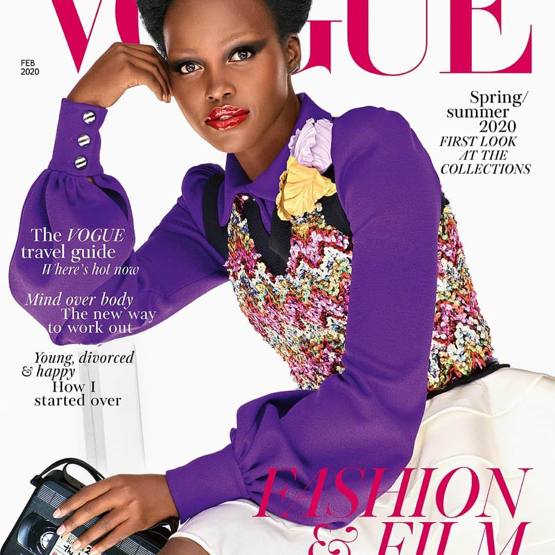 ニコラ・ジェスキエールのインスタグラム：「@lupitanyongo @edward_enninful thanks to Steven Meisel 💙 @britishvogue」