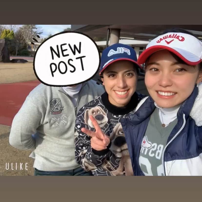 のインスタグラム：「今年は最後の最後までゴルフしてました！⛳️🏌️‍♀️ 大晦日ラウンド初めて🤣 そしてジュニア以来のまひろちゃん！ 中国qt頑張ってね💪  今日は北神戸ゴルフ場でラウンドでした！ いい成績が出ない時もあたたかい言葉をかけてくださり、いつもたくさん練習させていただきありがとうございます。  今年一年間たくさんの応援ありがとうございました🙇‍♀️ 思うような成績はだせませんでしたが、応援してくれてた皆様、サポートしていただいてる皆様に感謝の気持ちを忘れず、結果で恩返しできるようにこのオフしっかり練習して頑張りたいと思いますので、来年も応援よろしくお願い致します。  そしていつもそばで支えてくれる家族のみんなにも#感謝感激雨嵐  それではみなさん、良いお年をお迎えください🙇‍♀️」