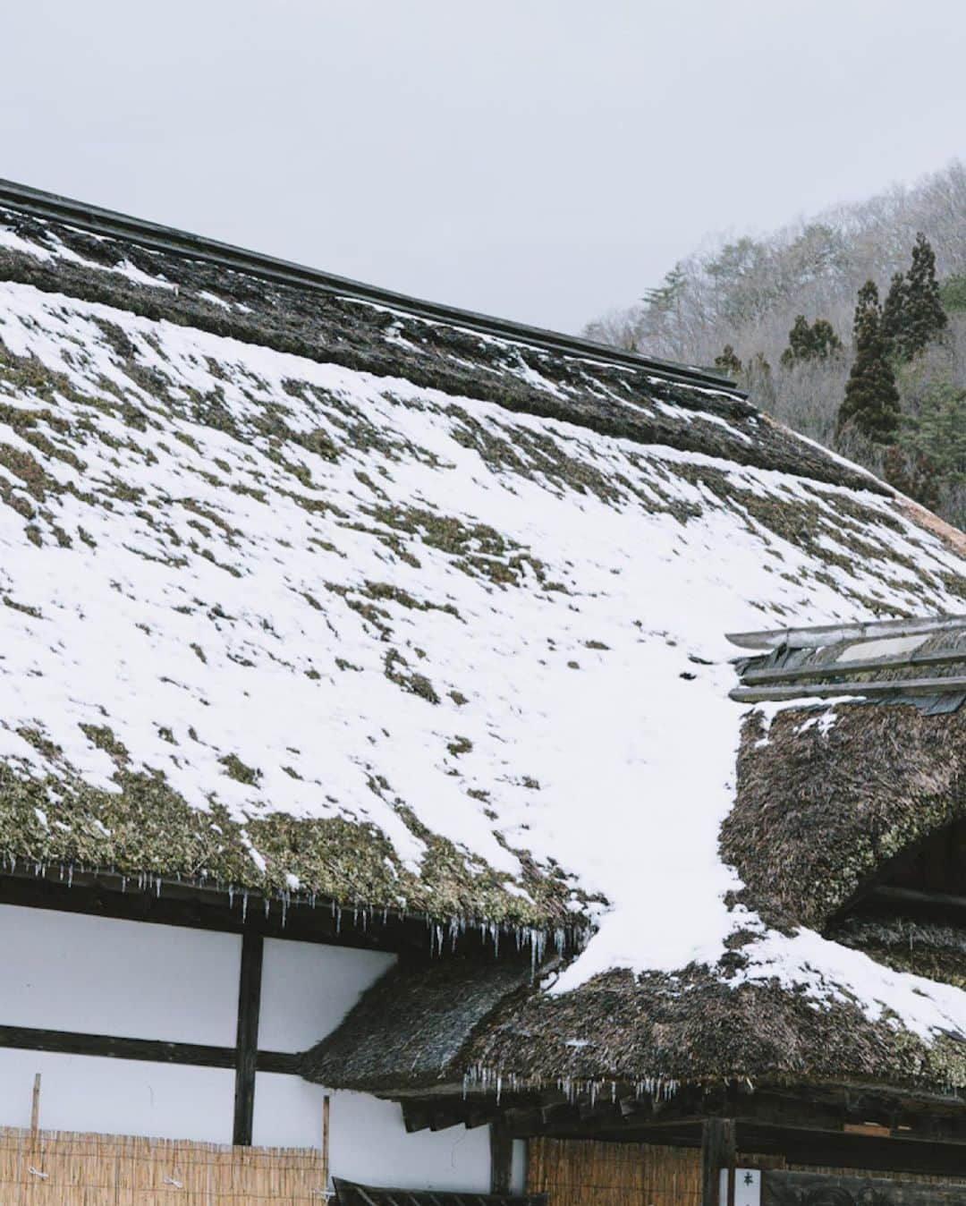 市川渚さんのインスタグラム写真 - (市川渚Instagram)「Ouchi-juku, Minamiaizu, Fukushima prefecture which was flourished as post town in the Edo period. Thatched roof Japanese old buildings have been preserved from this time.﻿ ﻿ ﻿ ﻿ ﻿ 何度かチャレンジしながら辿り着けてなかった福島・奥会津の大内宿。江戸時代宿場町として栄えた茅葺屋根の町並みがそのまま保存されてる。展望台、名物ねぎそばが食べれる飲食店やカフェなども多く過ごしやすさも◎﻿ ﻿ 昨日は生憎の雨だったけれど立派なつららがあちこちに。雪深い季節にまた来たい☃️﻿ ﻿ ﻿ ﻿ #sigmafp#sigmaglobalvision#sigma#sigma45mm#sigma45mmf28contemporary#大内宿#ouchijuku#ouchijukuvillage#南会津#福島#fukushimawinterscenery#snowylandscape #beautifuldestinations#winterwonderland#fukushimagram#snowscapes#discoverjapan#japan_of_insta#nagikotrip」12月31日 17時02分 - nagiko