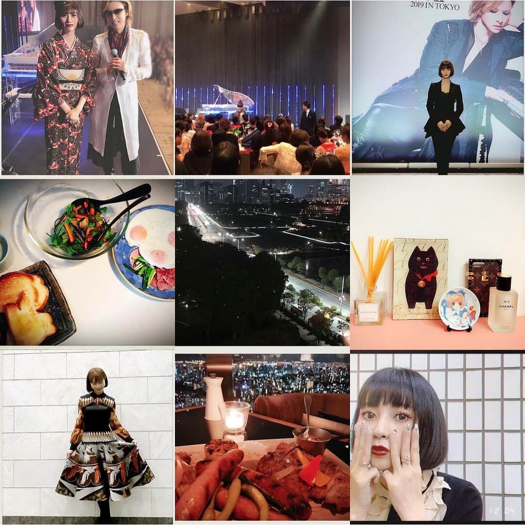 のインスタグラム：「2019.12.31 #2019bestnine 1/3#YOSHIKI #ディナーショー #トランプ大統領来日 #パレスホテル #日本アカデミー賞 #33歳 #つくってもらうtg 2019年みてくださって、 いいね押してくださって、 コメントしてくれて ありがとうございました🤗  良いお年をお迎えください🌅」