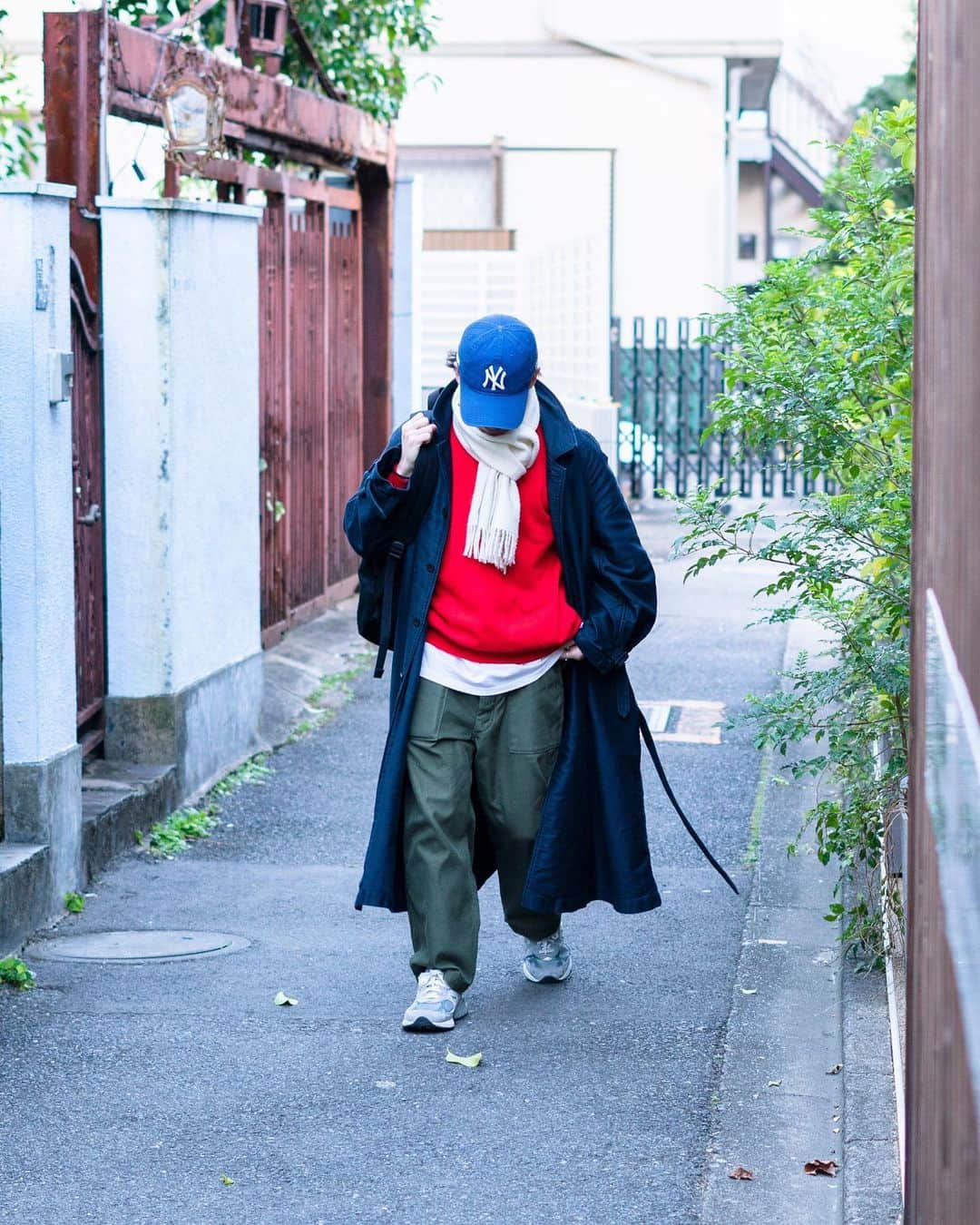 yukiのインスタグラム：「ㅤㅤㅤㅤㅤㅤㅤㅤㅤㅤㅤㅤㅤ 赤と緑とネイビーと白 久しぶりによーさんに撮ってもろた @youichi_ohwashi」
