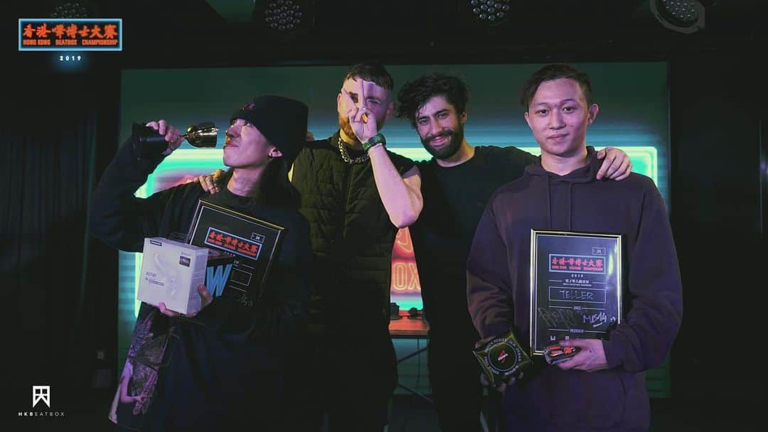 FATKINGさんのインスタグラム写真 - (FATKINGInstagram)「™️ Ending 2019 with deep emotions.  Congrats again to solo champ @hiramlalalo and vice-champ @tellerbeatbox, as well tag team champ STEREO @3h_beatbox @tsuijack, and vice-champ 14Boyz @the0_theory @29bbg.  Big thanks again to my VIPs @reepsone @mb14beatbox @youngheonha for trusting me in this tour and smashing both events.  Big big up to @urbanears @streetvalue @gshock_hongkong @redbullhk for being so generous and making the crowd and contestant go wild for their prizes and giveaways.  Lastly kneeling down for my @hongkongbeatbox and @u3hk team, my partners @daymakercreatives @alexkmchu @japanbeatboxchampionship @tatsuya_beatbox alongside with me with this “battle” of making this event happen.  Words really cannot explain my feelings and emotions at this time, I will need at least an hour to throw out the whole speech... to summarize tho - “Thank you, and I will be back.” Thank you all for supporting me so long, I will see you all soon. Peace.  #HKBC2019」12月31日 23時09分 - fatking