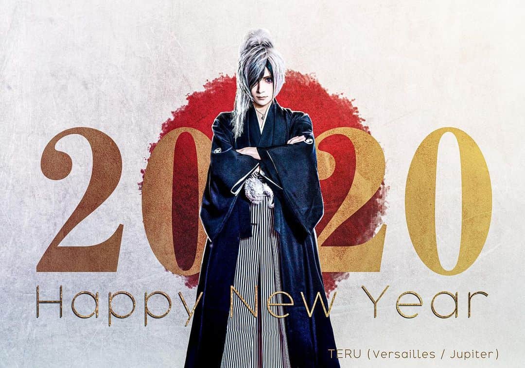 TERUのインスタグラム：「‪Happy New Year (。・_・。)/‬ ‪今年もよろしくお願いします！🤘🤘🤘🔥🔥🔥‬ ‪2020年1月1日 TERU‬」