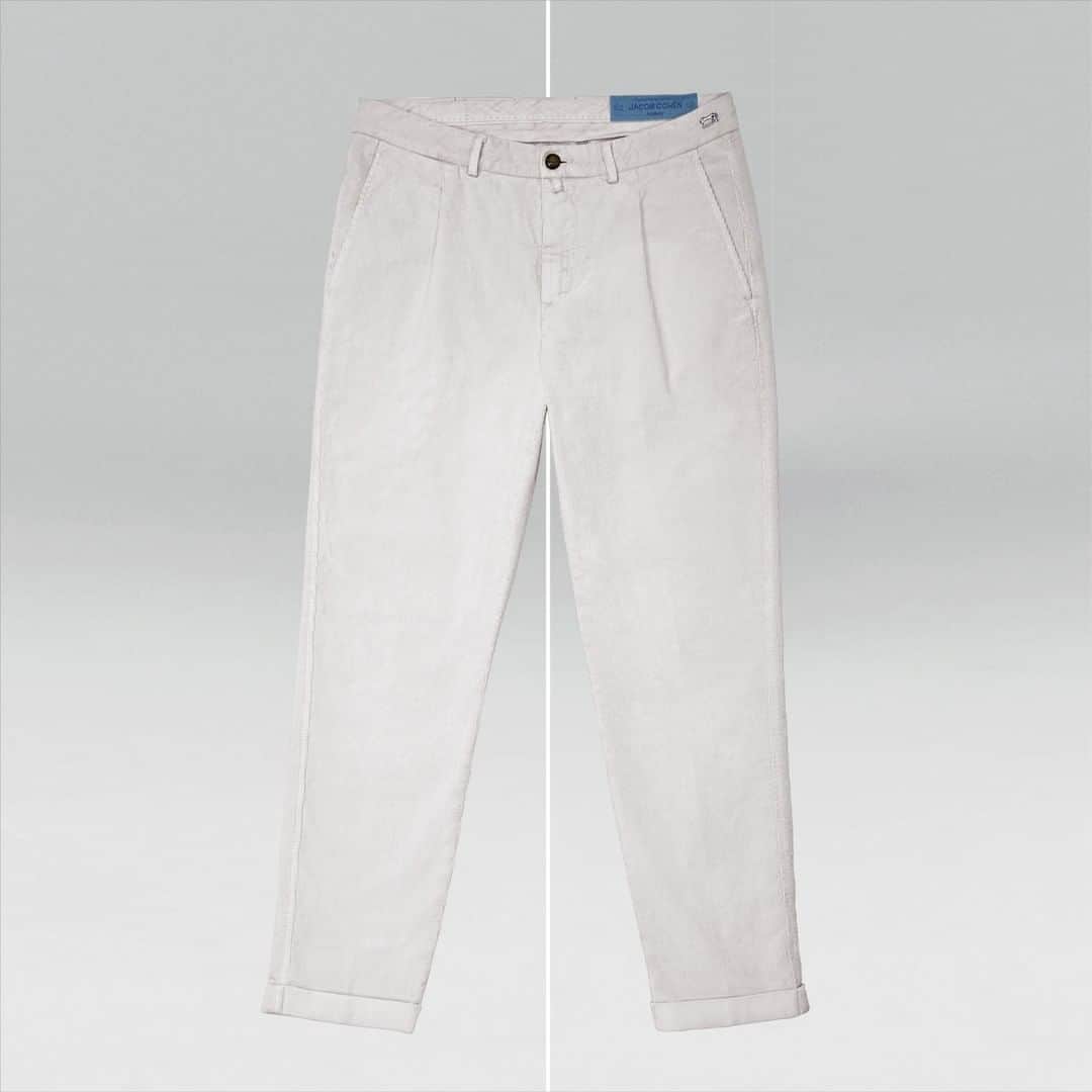 Jacob Cohenのインスタグラム：「Cool white  F/W 20 Man Collection Made in Italy  #JacobCohen #JacobCohenJeans」