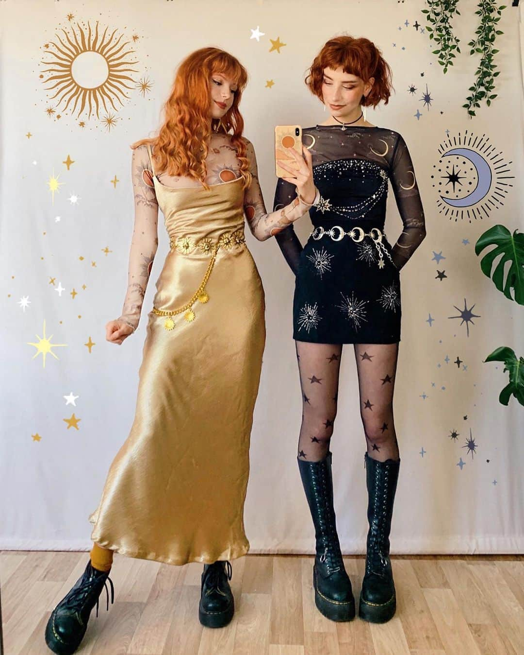 Instagramさんのインスタグラム写真 - (InstagramInstagram)「When #NewYearsEve means going out all night AND seeing the sun rise and shine. 🌚✨☀️⁣ ⁣ Sisters Liberty (@liberty.mai) and Mathilda Mai (@mathilda.mai) are ready to ring in the new year with looks inspired by the celestial sky. “Wear an outfit that's mind-blowingly out of this world,” the Maibee (@mai.bees) designers say. “Just make sure you can still dance in it.” #ThisWeekOnInstagram⁣ ⁣ Photo illustrations by @liberty.mai and @mathilda.mai」1月1日 2時32分 - instagram