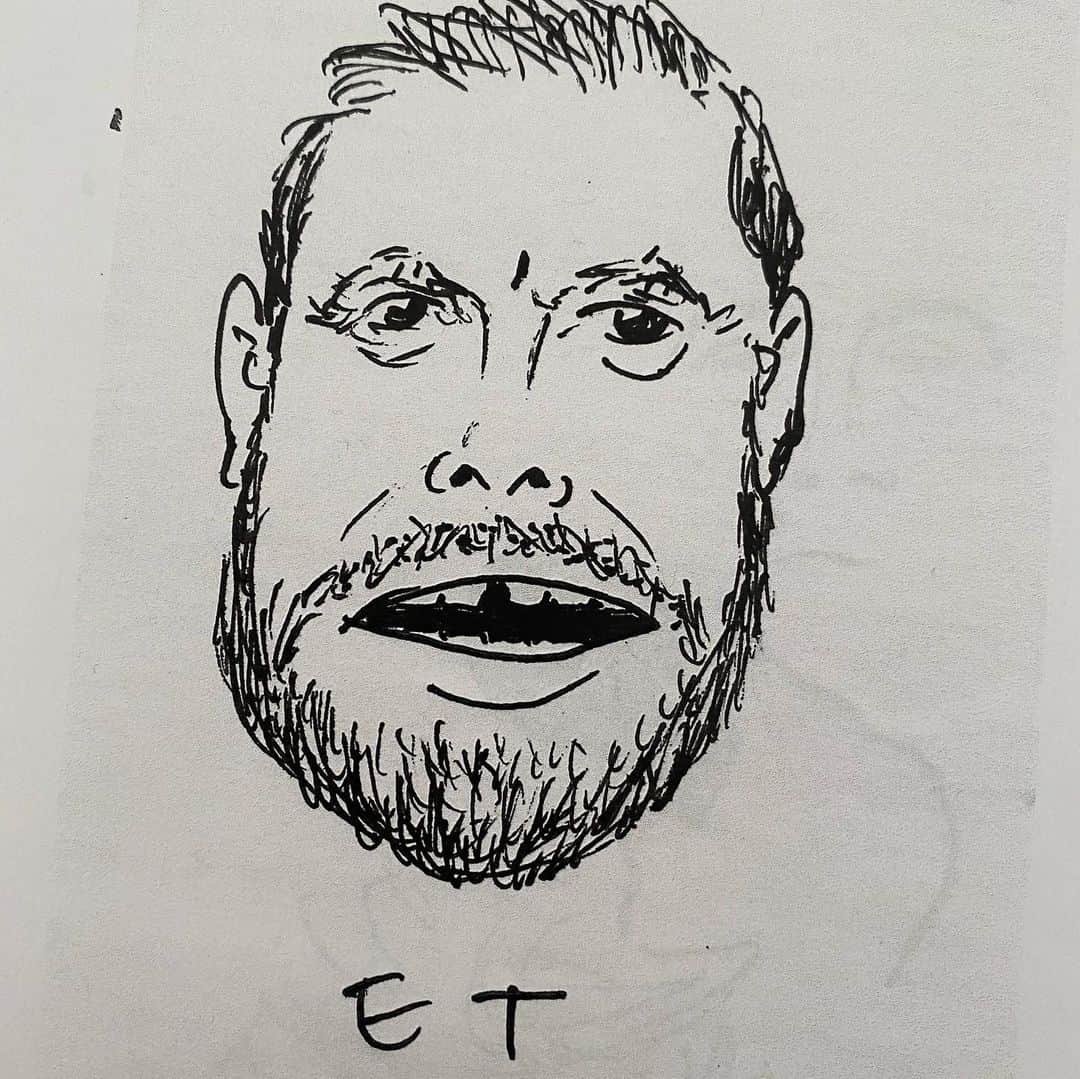 ジミー・キンメルさんのインスタグラム写真 - (ジミー・キンメルInstagram)「Every day at rehearsal, I do quick drawings of whatever is on TV.  This guy was on TV a LOT this year」1月1日 3時23分 - jimmykimmel