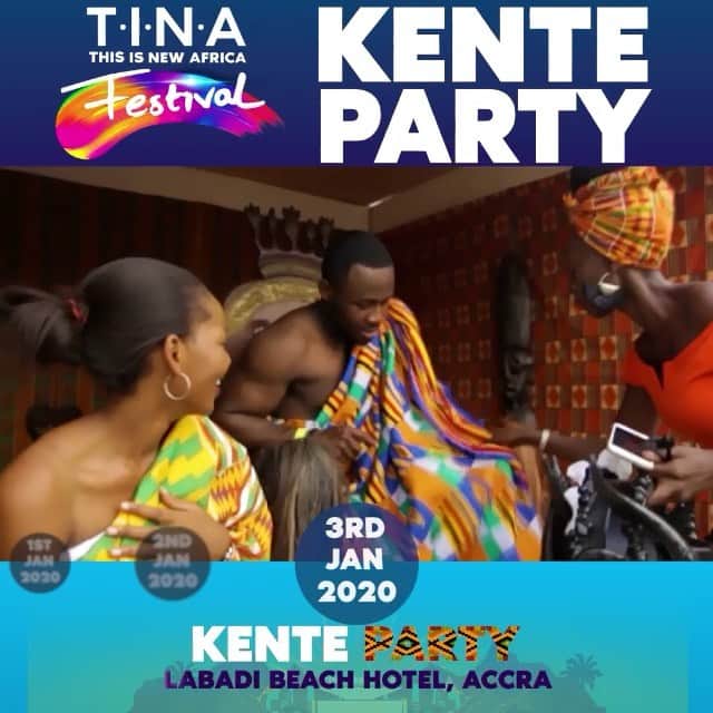 Fuse ODGのインスタグラム：「🇬🇭🇬🇭 Message to all in Ghana:  All you need to know about TINA Fest 2020 in Accra, Jan 1st to 3rd. See you all there @tinafestivalgh 😅💪🏿 #TINAFestival2020 #KenteParty」