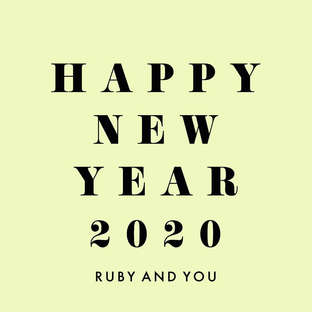RUBY AND YOUさんのインスタグラム写真 - (RUBY AND YOUInstagram)「◒ HAPPY NEW YEAR 2020 ◒ 明けましておめでとうございます。 本年もRUBY AND YOUを何卒よろしくお願いいたします。 #rubyandyou」1月1日 5時35分 - ruby_and_you