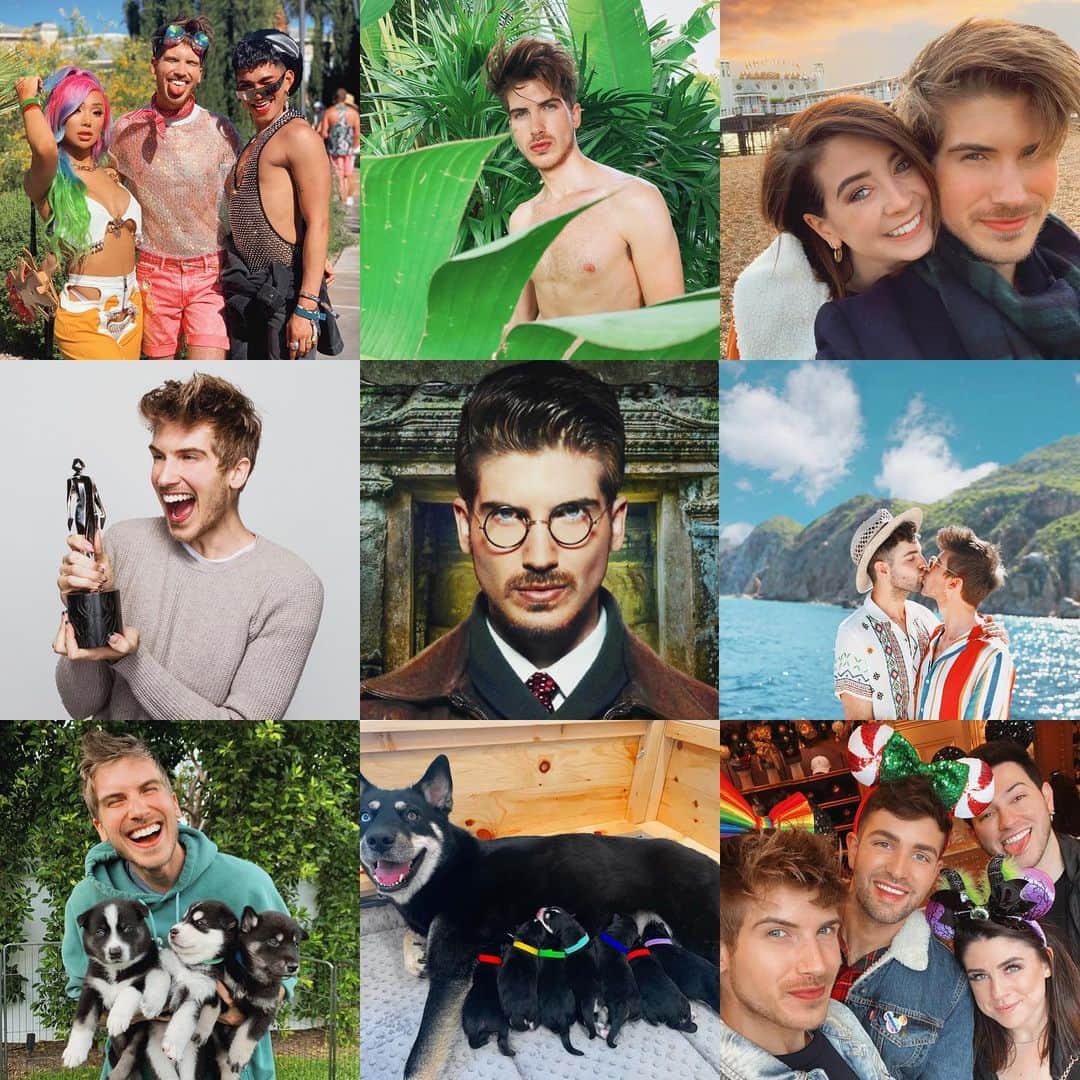 ジョーイ・グレーセッファのインスタグラム：「2019 🙇🏼‍♂️ What can I say? It’s been one of the most challenging years of my life regarding my health but with those challenges came some incredible moments. From another award-winning season of @escapethenight, to traveling the world, becoming a dog dad of 7 puppies & growing closer with dear friends and my relationship — I am so grateful for it all, but mostly all of you. ❤️Thank you for making this year so special, I’m so excited to see what 2020 brings us all! #HappyNewYear #2020」
