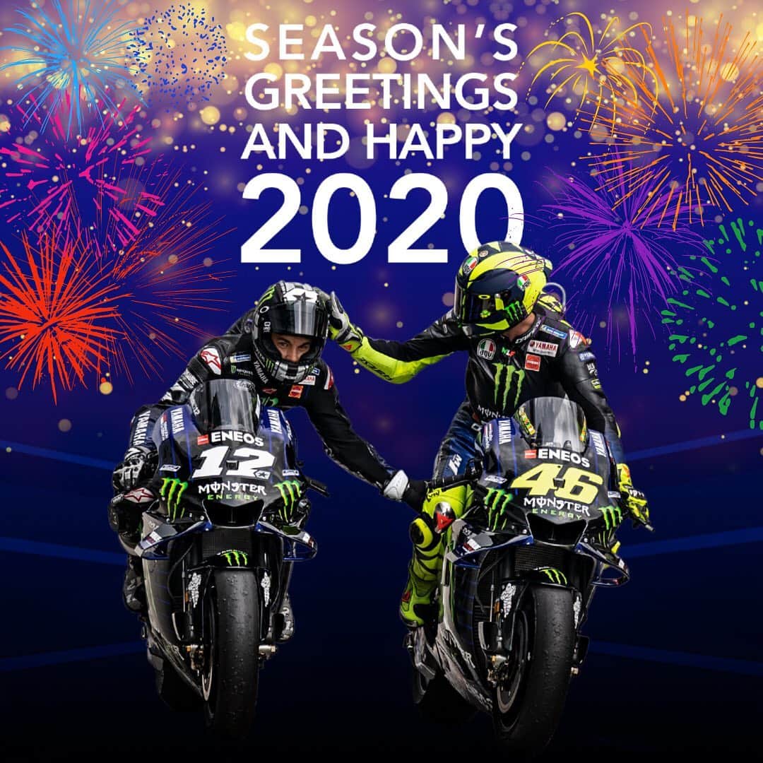 のインスタグラム：「Happy New Year! We wish all racing fans an amazing 2020, filled with exciting racing action. . . #MonsterYamaha」