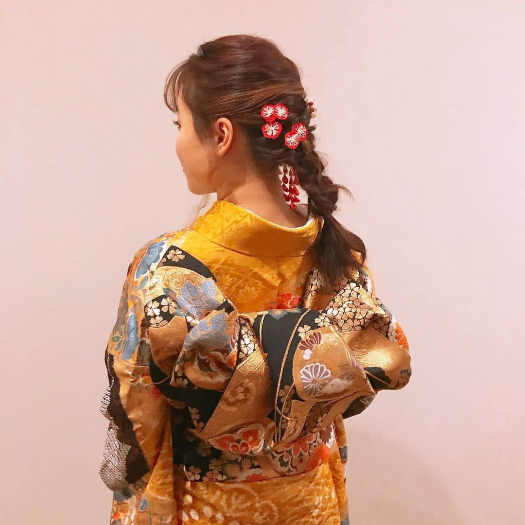 伊藤美誠のインスタグラム：「👘♥️ 2020.1.1 あけましておめでとうございます🎍♥️」