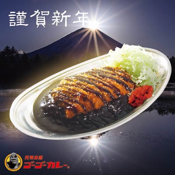 ゴーゴーカレーのインスタグラム：「新年、あけましておめでとうございます‼️今年もよろしくお願いします。 新年はカレーで運気アップ‼️‼️‼️ 年末年始の営業はHPから🦍 . #ゴーゴーカレー #curry #金沢グルメ #japanese  #お得 #gogocurry #カレー #カレーを華麗にいただきます #お取り寄せ #日本 #japan #金沢カレー #金沢 #石川 #カレー部 #カツカレー #揚げ物 #foodstagram #写真好き #カツカレー #yummy #サービス #eat #食べ歩き 　#パン　#賀正」