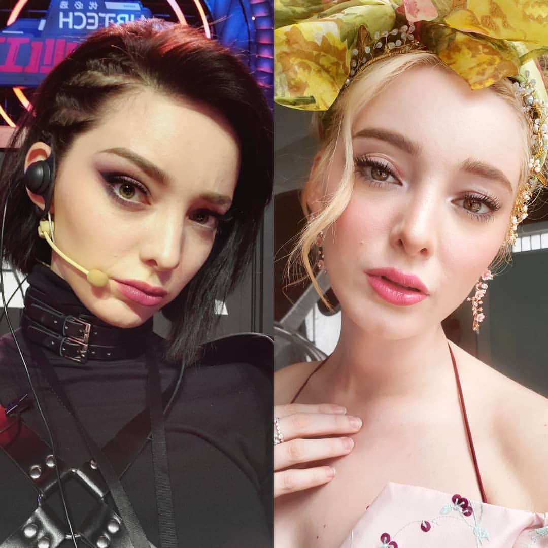 エマ・デュモンのインスタグラム：「Get you a girl who can't do either 💛🖤 bahahaha Could I play my own twin?」