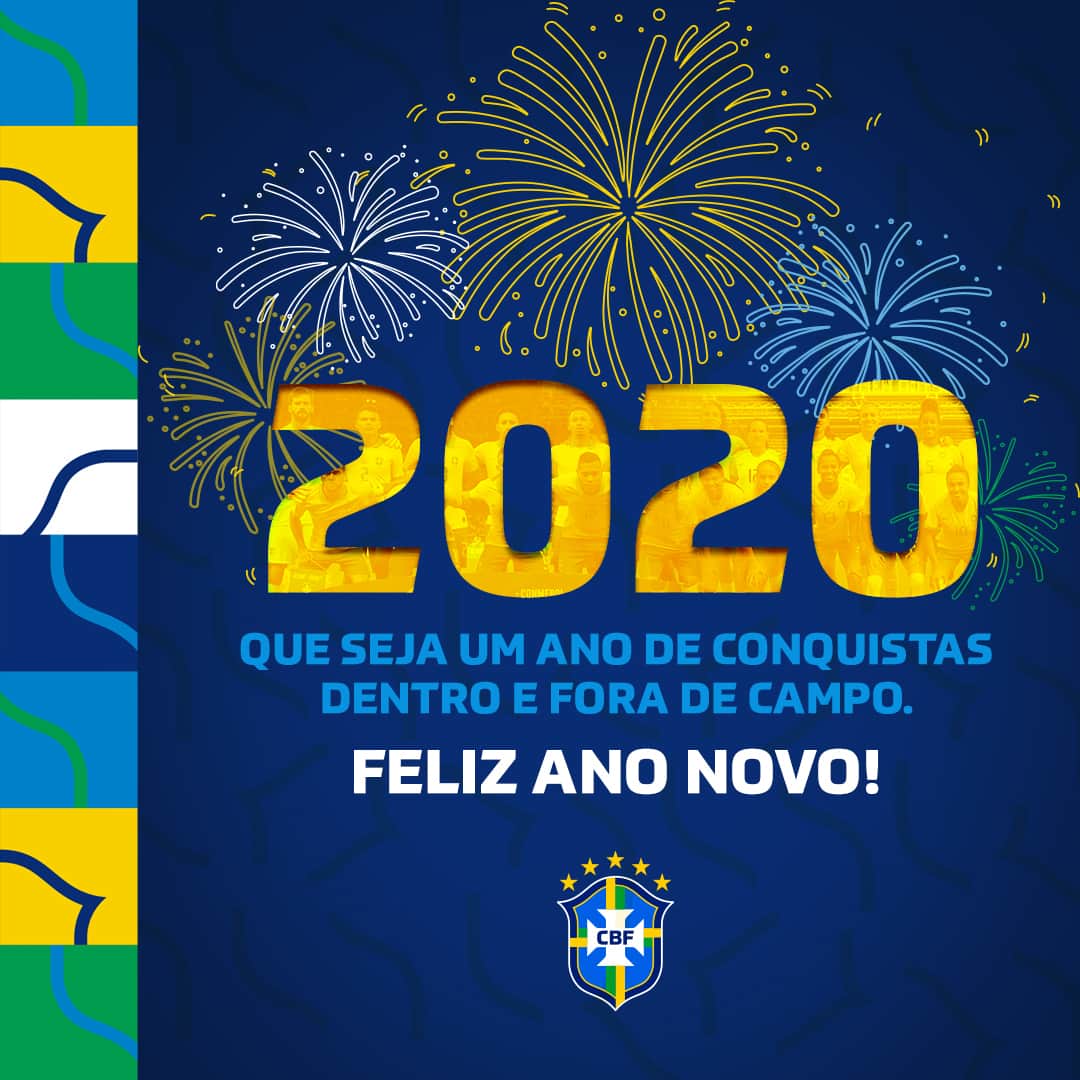 サッカー ブラジル代表チームさんのインスタグラム写真 - (サッカー ブラジル代表チームInstagram)「Feliz ano novo!! #JogaBola」1月1日 12時12分 - cbf_futebol