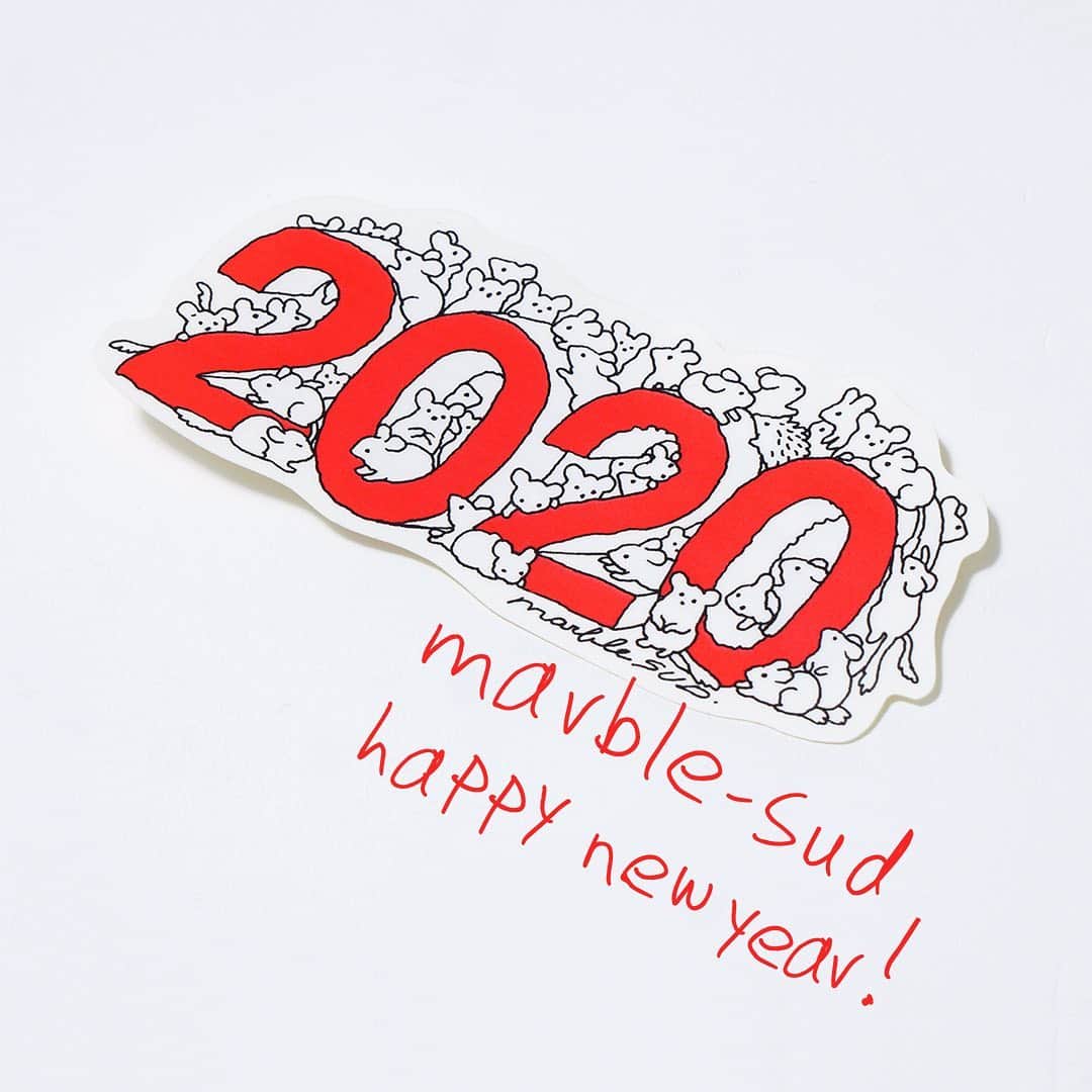marbleSUD(マーブルシュッド) のインスタグラム：「新年あけましておめでとうございます。2020年！心ときめくmarble SUDをお届けできるようがんばってまいります。 今年もどうぞよろしくお願いいたします。  1月4日14:00から、online shopのSALEもスタート☆新年の福と服を探しに是非アクセスしてくださいね。」
