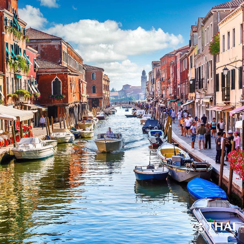 タイ航空さんのインスタグラム写真 - (タイ航空Instagram)「The island of Murano, near the center of Venice, is home to the sensual and delicate art of glass-making, one of Venice's most celebrated marvels for centuries. For over 700 years Murano has been the place where the magic of glass is created from the water, sand, and some minerals in the island's over one hundred furnaces, heated up to 1,700 °C.  #ThaiAirways #Murano #Venice #GlassMaking #Italy #FlyTHAItoItaly #FlyTHAItoMilan」1月1日 22時26分 - thaiairways