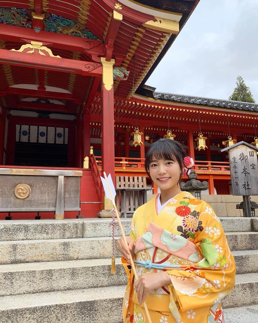 のインスタグラム：「Happy New Year 2020🥳 I hope you will have a great year! ㅤ 2020年！ あけましておめでとうございます🎍⛩ みなさまにとって、素晴らしい1年になりますように…！ ㅤ 写真は #おけいはん #三条けい子 #京阪電車 #京阪 #初詣 #お正月 #2020 http://www.okeihan.net/recommend/hatsumoude/」