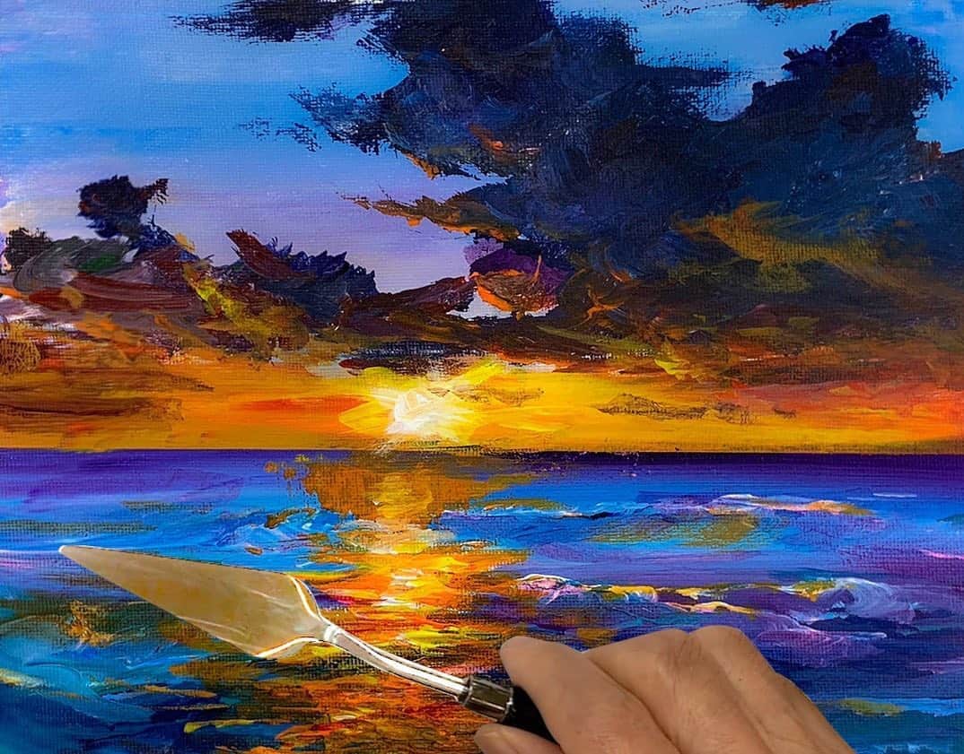 柴崎春通さんのインスタグラム写真 - (柴崎春通Instagram)「Hi everyone, Happy New Year!  Today, I will show you Beautiful Sunset Acrylics Painting in the video, so please watch it until the end at YouTube!  YouTube : Watercolor by Shibasaki https://youtu.be/aPsAU8nlt74  #shiba_watercolor #acrylicpainting #painting #drawing #sunset #art #youtube #youtuber #アクリル画」1月1日 23時02分 - shiba_watercolor
