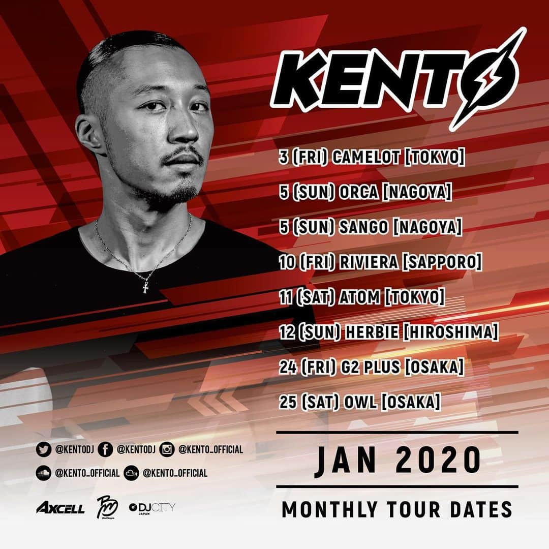 KENTOのインスタグラム：「⚡️𝐉 𝐀 𝐍 𝐔 𝐀 𝐑 𝐘⚡️ #KENTØ #DJKENTØ #kento #djkento #tourdate #dj #djtour #djlife #djstyle #internationaldj #djcity #djcityjapan #sgdntwk #genrebndr #beepmmgmt #pioneerdj #sgartistsmanagement #axcell #weareaxcell」