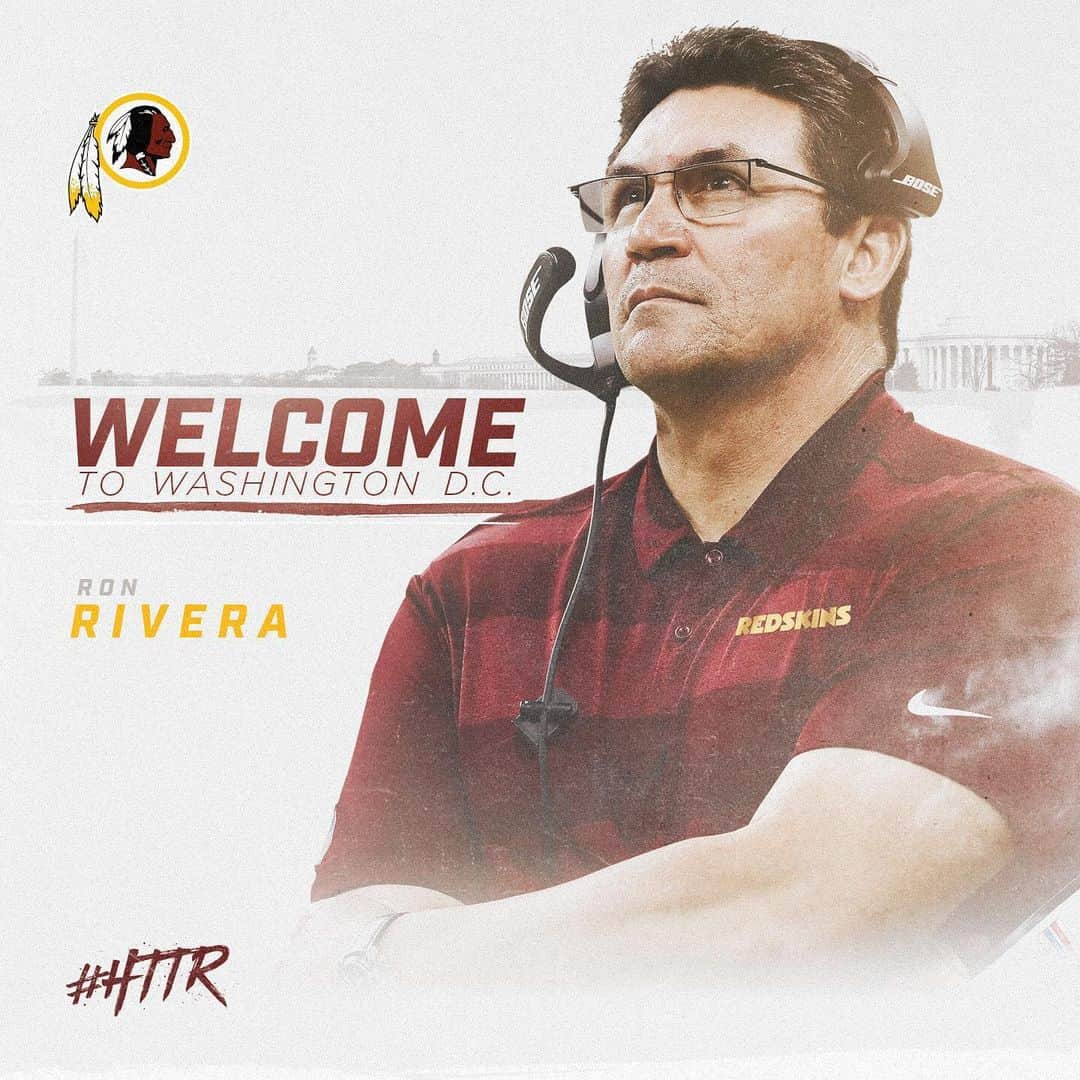 ワシントン・レッドスキンズさんのインスタグラム写真 - (ワシントン・レッドスキンズInstagram)「The Washington Redskins have announced Ron Rivera as the team’s new Head Coach.」1月1日 21時03分 - commanders