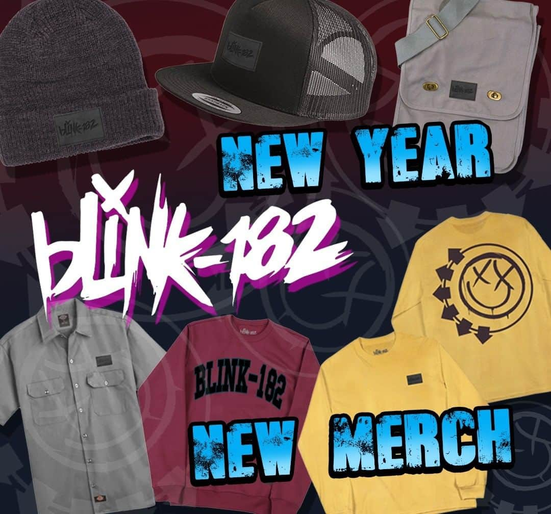 blink-182さんのインスタグラム写真 - (blink-182Instagram)「Happy New Year!! New Year, New Merch scope the 2020 capsule feat our vegan leather patch! Our boxing day sale has also been extended with up to 40% off certain items for a limited time. (link in bio)」1月2日 2時00分 - blink182