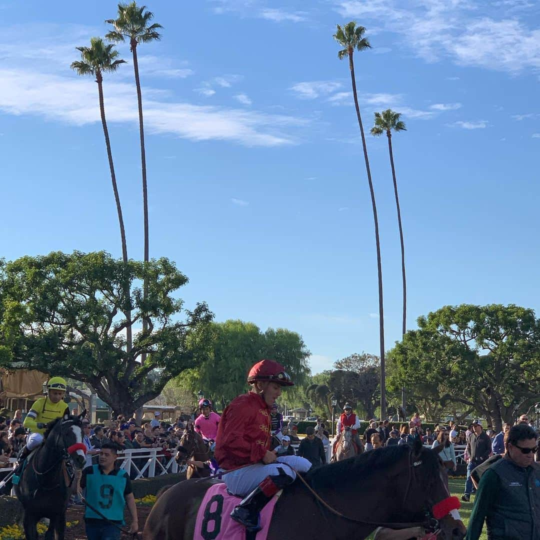 クリストフ・ルメールさんのインスタグラム写真 - (クリストフ・ルメールInstagram)「Scenes at Santa Anita Park !! #happynewyear#santaanitapark#racecourse#horseracing」1月2日 10時51分 - christophelemaire_officiel