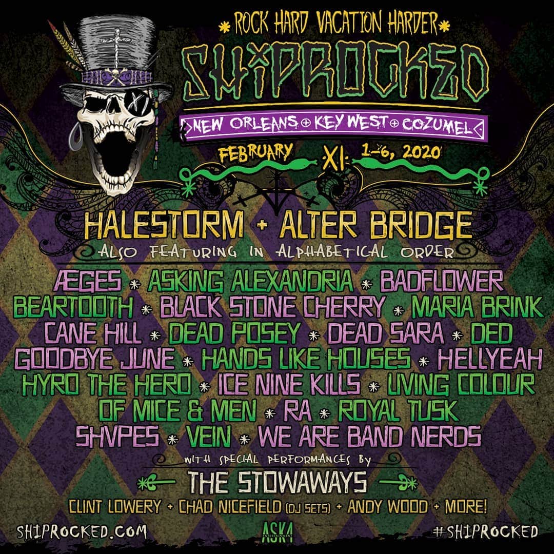 Of Mice & Menのインスタグラム：「. @shiprocked kicks off one month from today! Who is coming to rock with us?! 🤘」
