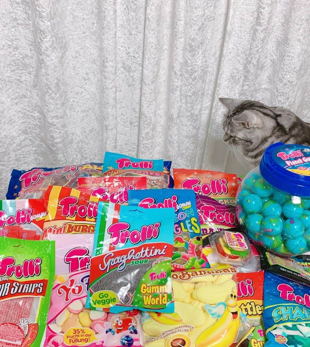 チョン・ヒョソンさんのインスタグラム写真 - (チョン・ヒョソンInstagram)「달링이 생일상인줄 >_<  요즘 핫하다는 지구젤리 나도 득템 💙  신맛젤리 취향저격 틈틈이 당충전 될듯  꺄아아아 🌍🌏🌎」1月31日 20時07分 - superstar_jhs