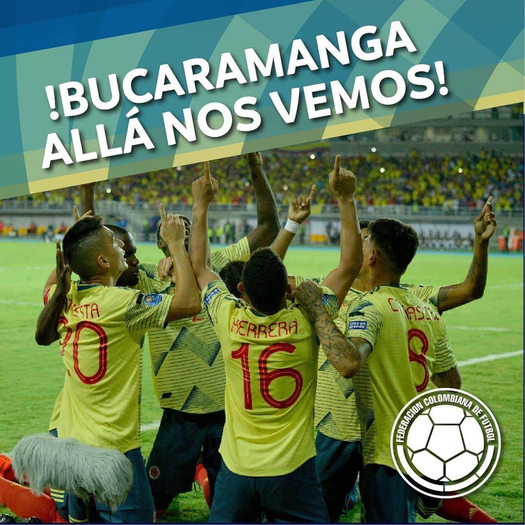 サッカー コロンビア代表チームのインスタグラム：「¡Unidos como una familia! 🤜🤛 ✅ Primer objetivo cumplido #VamosColombia🇨🇴」