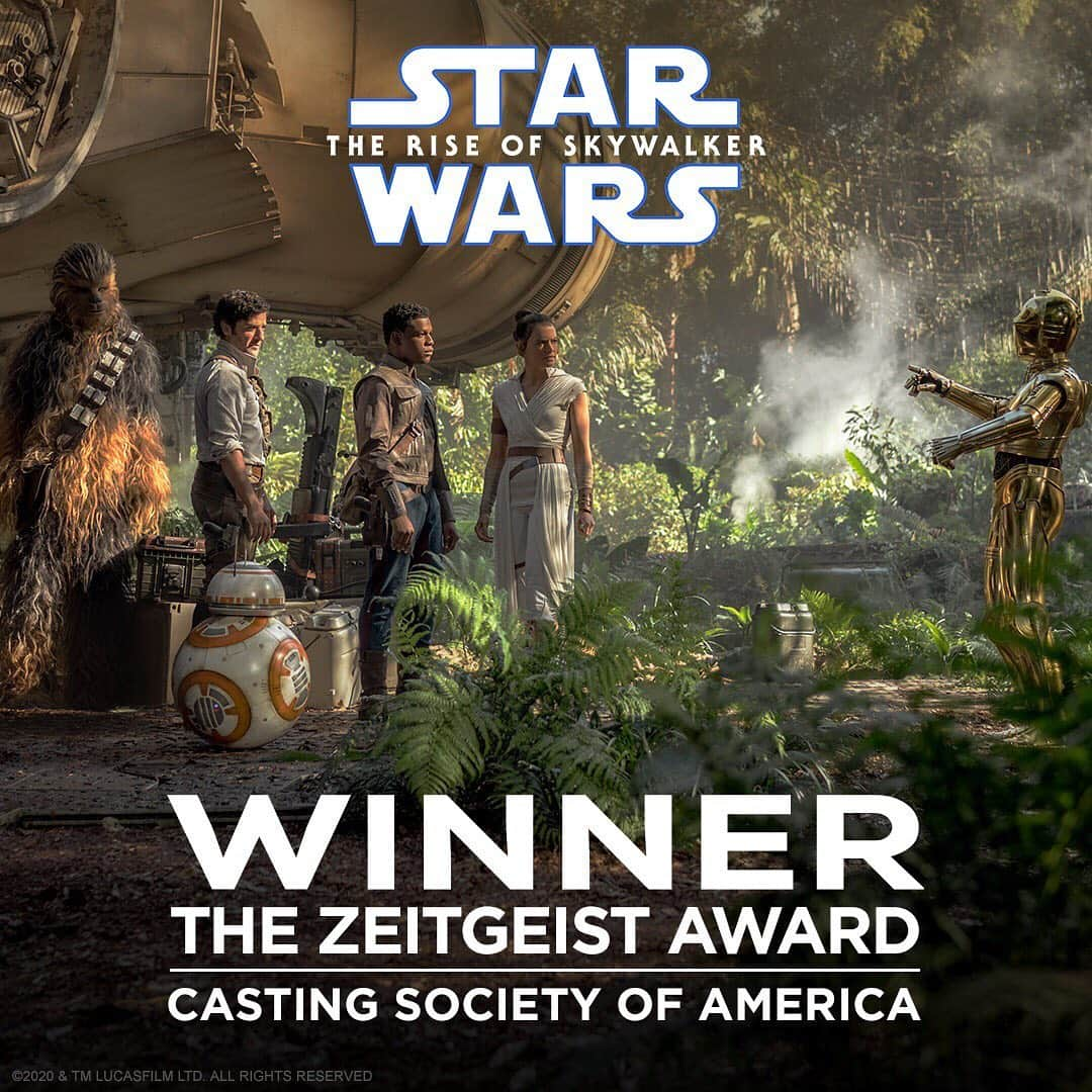 スター・ウォーズさんのインスタグラム写真 - (スター・ウォーズInstagram)「Congratulations to Star Wars: The Rise of Skywalker for winning the Casting Society of America Zeitgeist Award.」1月31日 14時58分 - starwars