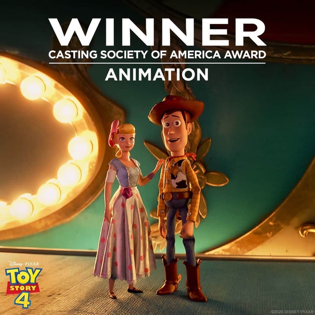 Disney Pixarさんのインスタグラム写真 - (Disney PixarInstagram)「Congratulations to #ToyStory4 for winning the Casting Society of America Award for Animation. #Artios2020」1月31日 14時56分 - pixar