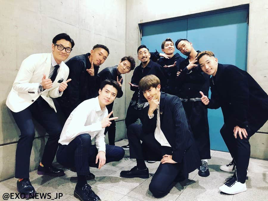 堤太輝のインスタグラム：「『EXO-SC Japan Special Event 2020』  チャンヨル、セフン 応援してるよ😉  久々にお会いしたダンサー50さんとHIROTOさん✌️ ご来場の皆様ありがとうございました。 そしてスタッフの皆様ありがとうございました。  #EXO  #EXO_SC #チャンヨル #セフン #찬열 #세훈 #どりあんず堤 #どりあんず堤とexo_sc #どりあんず堤とダンサー50さんとHIROTOさん」