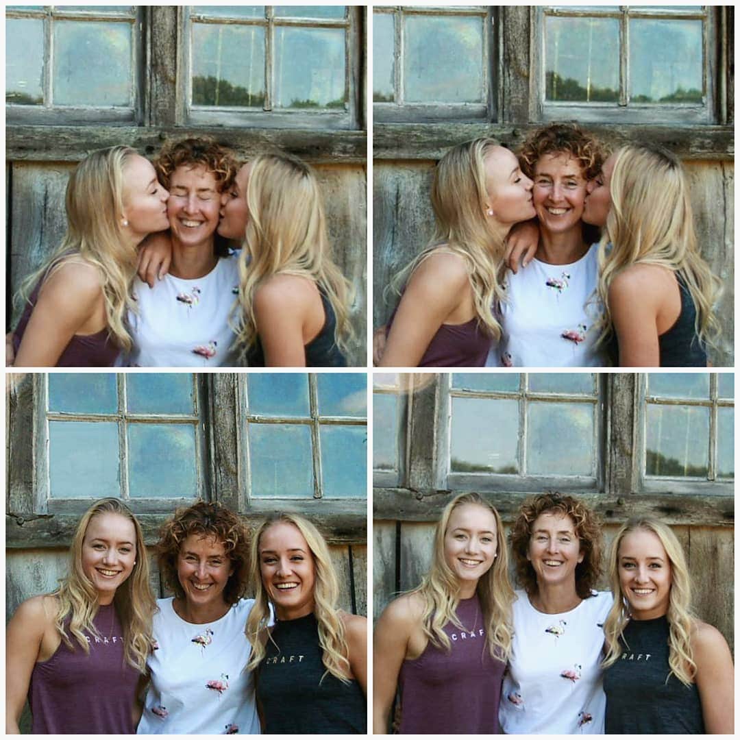 リーケ・ウェイファースのインスタグラム：「Happy Birthday lieve mam!! 💗 60 jaar!!! Altijd nog zó jong fit fris en vrolijk! WE LOVE YOU!」