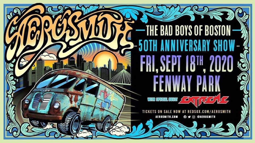 スティーヴン・タイラーさんのインスタグラム写真 - (スティーヴン・タイラーInstagram)「THE BAD BOYS OF BOSTON RETURN TO @fenwaypark SEPTEMBER 18TH, 2020  #REPOST @aerosmith The #BadBoysOfBoston are coming home! Don’t miss the 50th anniversary show Fri, Sept 18th, 2020 at @fenwaypark Boston, MA! with special guest @extreme_band . AF1 presales: Tuesday, January 28 at 10am EST Citi Presale: Tuesday, January 28 at 10am EST Red Sox STH presales: Wednesday, January 29 at 10am EST Live Nation presale: Thursday, January 30 at 10am EST All Presales end Thursday, January 30 at 10pm EST Public On sale: Friday, January 31 at 10am EST . For more info visit: www.Aerosmith.com」1月27日 23時24分 - iamstevent