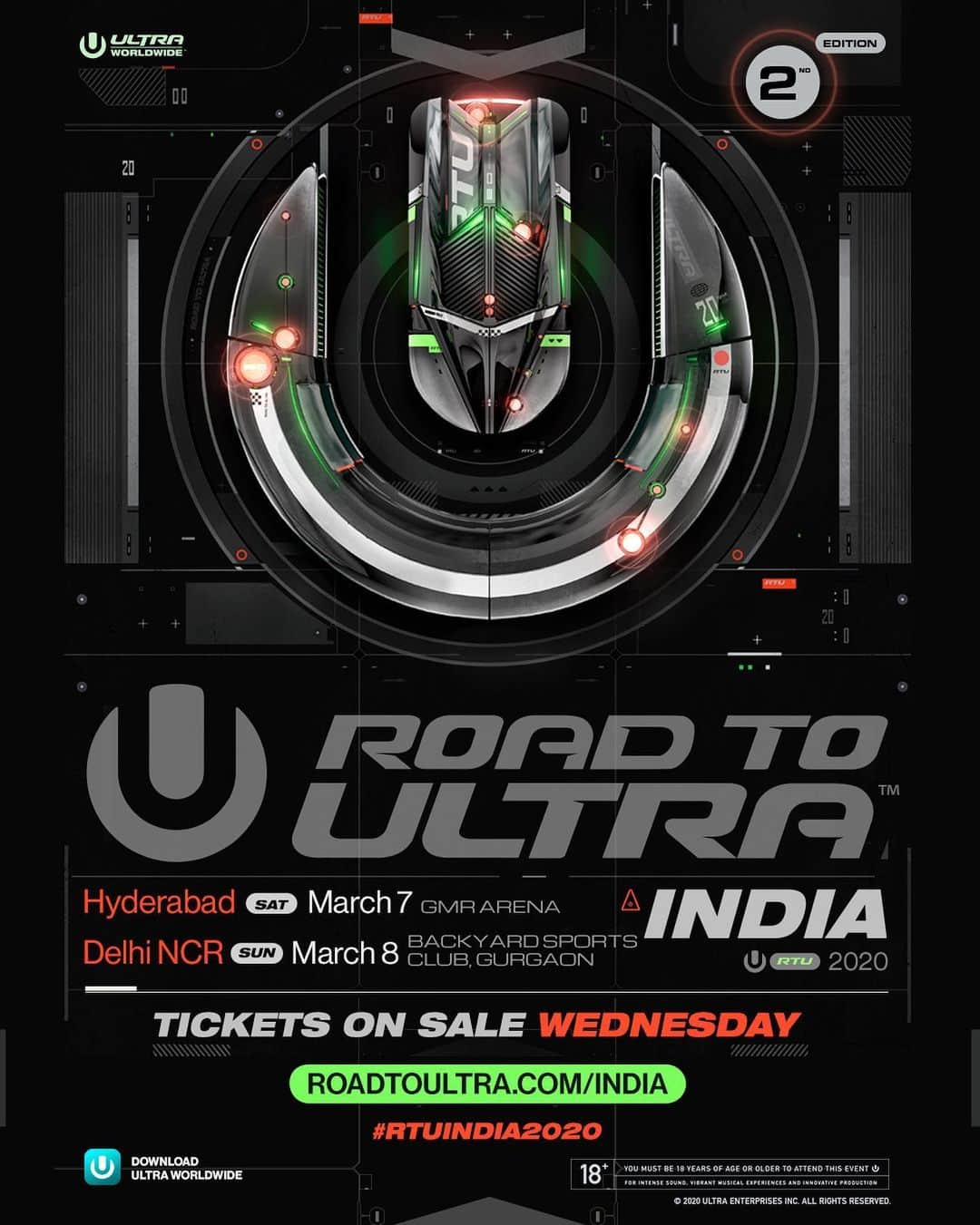 Ultra Music Festivalさんのインスタグラム写真 - (Ultra Music FestivalInstagram)「Road to Ultra: India returns on March 7th and 8th in Hyderabad and Delhi NCR!  Tickets will be available for purchase beginning Wednesday, January 29th at 12pm.  Learn more: RoadToUltra.com/india」1月27日 15時59分 - ultra