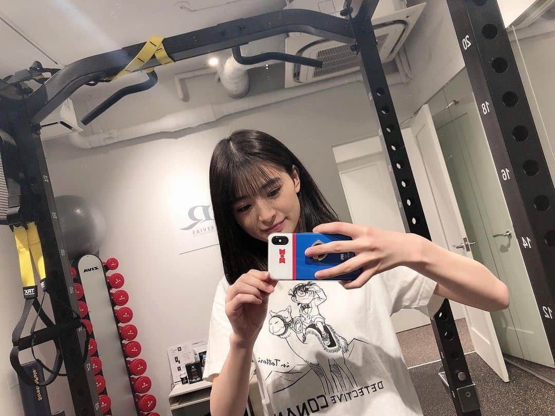 優希美青さんのインスタグラム写真 - (優希美青Instagram)「コナンくんとトレーニング頑張ります💪 . @revias_official . #ジム #名探偵コナン #コナン」1月27日 21時20分 - mio_yuki