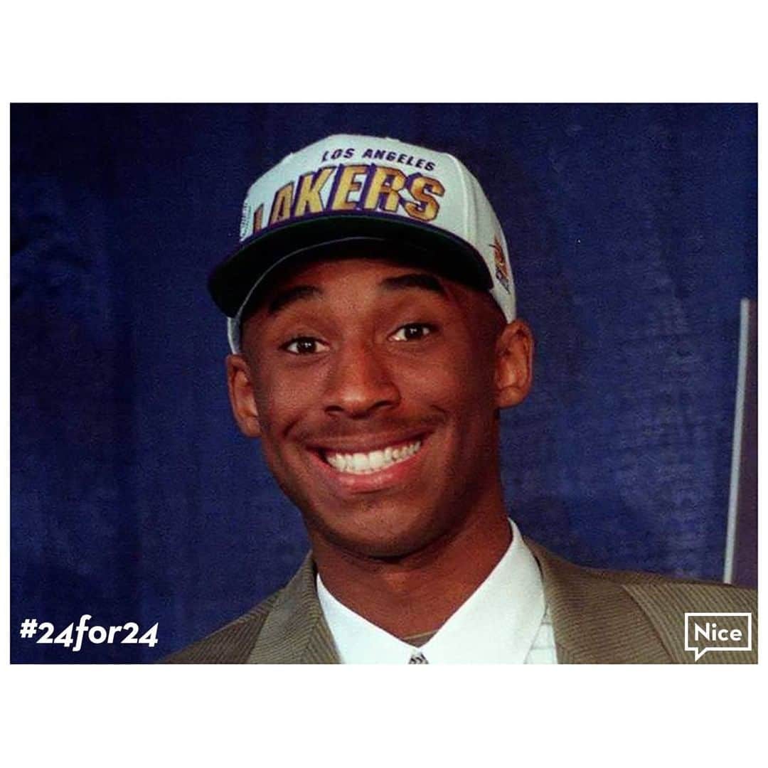 Nice Kicksさんのインスタグラム写真 - (Nice KicksInstagram)「#24for24 - Kobe Bryant was a Los Angeles Lakers icon for a generation, but things could have gone very differently on his draft day on June 26, 1996. The Charlotte Hornets selected Kobe with the 13th pick but immediately traded him to the Lakers in exchange for center Vlade Divac. Kobe's agent Arn Tellem and then-Lakers general manager Jerry West worked to limit Kobe's pre-draft workouts and even floated rumors around to make the future legend seem undesirable to other teams to draft. A few weeks after the trade for Kobe, the Lakers made an off-season free-agent signing to bring Shaq to Los Angeles that laid the groundwork for an incredible run.」1月28日 0時30分 - nicekicks