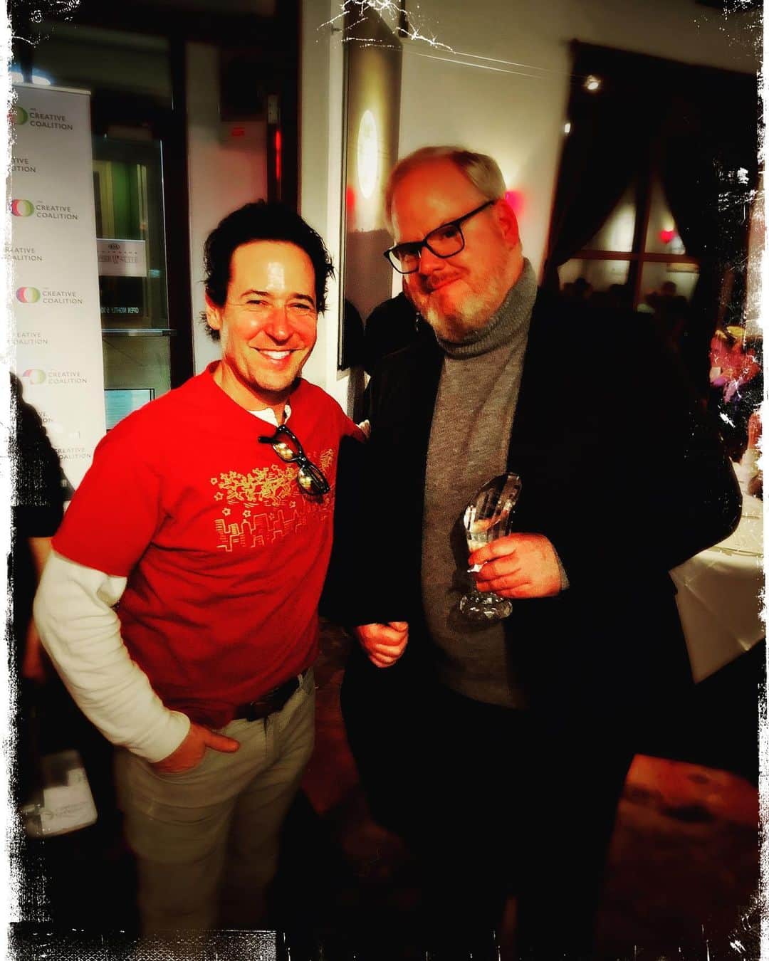 ロブ・モローのインスタグラム：「Presenting @jimgaffigan w/@thecreativecoalition Spotlight Initiative Award @sundancefilmfestival2020 @parkcity_utah」