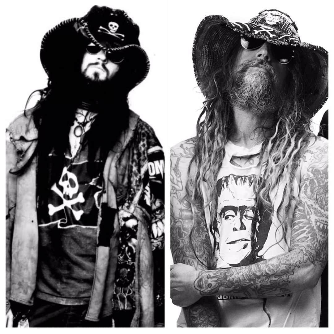 ロブ・ゾンビのインスタグラム：「The more things change the more they stay the same. Left pic 1995 - right pic 2019. Same old head tilt. #robzombie #sameoldsameold」
