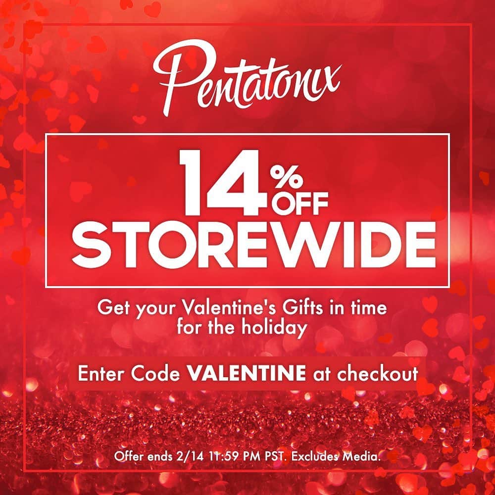 ペンタトニックスさんのインスタグラム写真 - (ペンタトニックスInstagram)「🎶Cause I know about my love…🎶 Get your Valentine's gift just in time for the holiday with our special sale! ❤️ You'll receive 14% OFF STOREWIDE when you enter the code VALENTINE at checkout. Shop now at shop.ptxofficial.com. Offer ends 2/14.」1月28日 5時42分 - ptxofficial