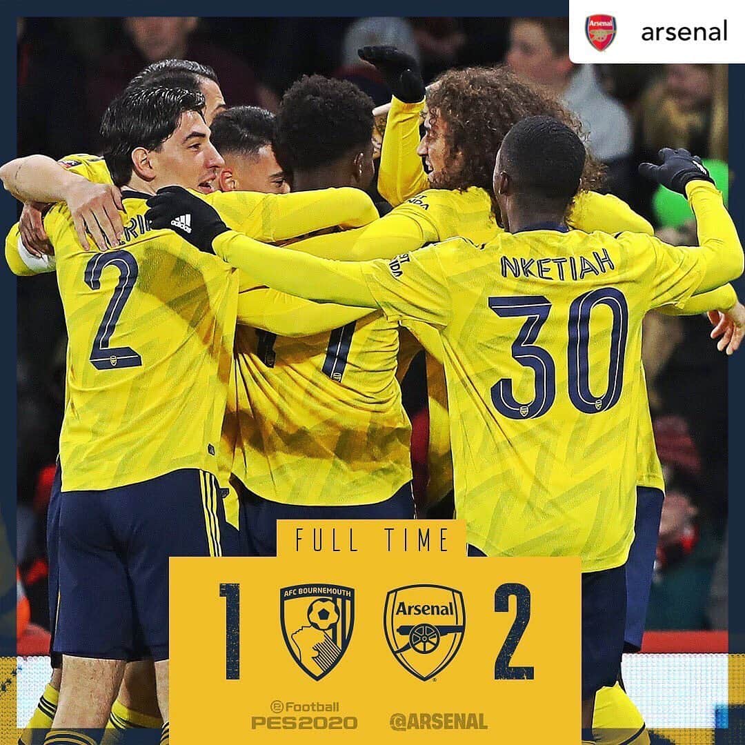 プレミアリーグさんのインスタグラム写真 - (プレミアリーグInstagram)「FA Cup win for Arsenal!⁣ ⁣ #repost • @arsenal Through to the next round! 😁 Well played, lads 👏」1月28日 7時13分 - premierleague