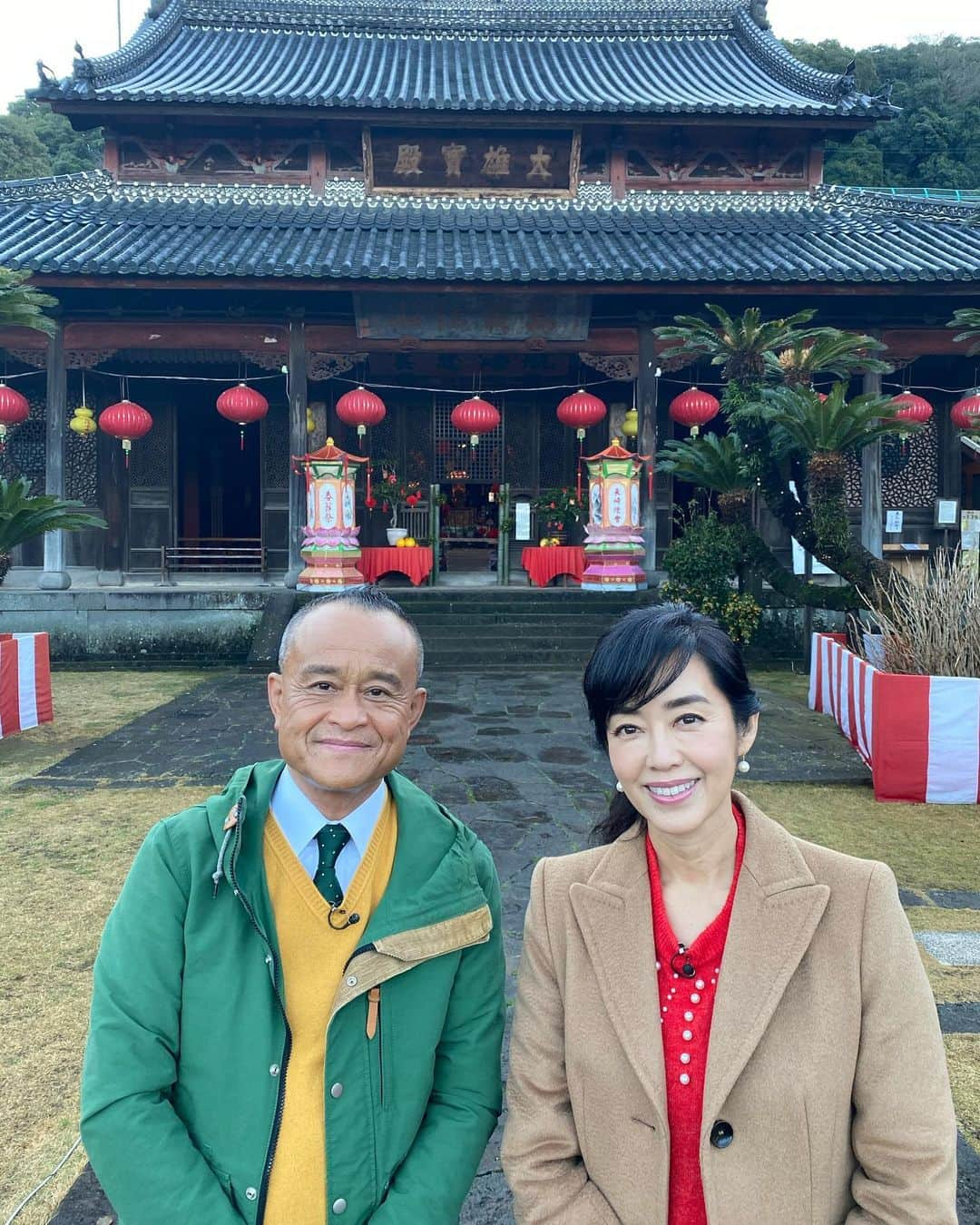 早見優さんのインスタグラム写真 - (早見優Instagram)「Beautiful morning in Nagasaki 斎藤先生と長崎市、興福寺にて。  #nhkworld  #斎藤辰夫  #dwc #nagasaki #長崎」1月28日 9時56分 - yuyuhayami