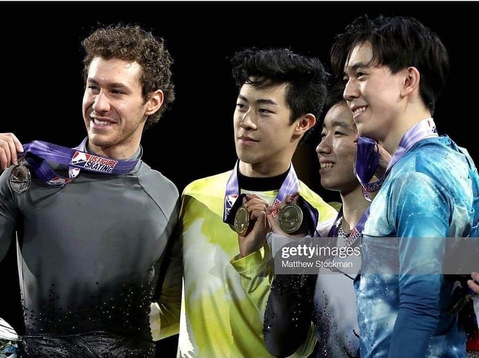 ヴィンセント・ゾウのインスタグラム：「If I've learned anything from the past weekend, it's that I'm highly resilient and capable of more than I know. A month ago, I was completely off the ice and even the prospect of competing at Nationals seemed unlikely. Once back on, my team and I were merely figuring out the basics again. Last week, I could barely land a triple Axel in my program and the quad seemed like a far off hope. I came in not even expecting to make the final group for the FS. This week, I overcame all my doubts to rise to the occasion. Making the world team seemed not much more than a whim, yet still it happened, and I couldn't be more humbled and hungry to prove myself worthy of that spot. My heartfelt thanks goes out to Greensboro, to the volunteers, to my new team, to my mother, and to all my friends and fans, for making this an unforgettable week. Til next time!」