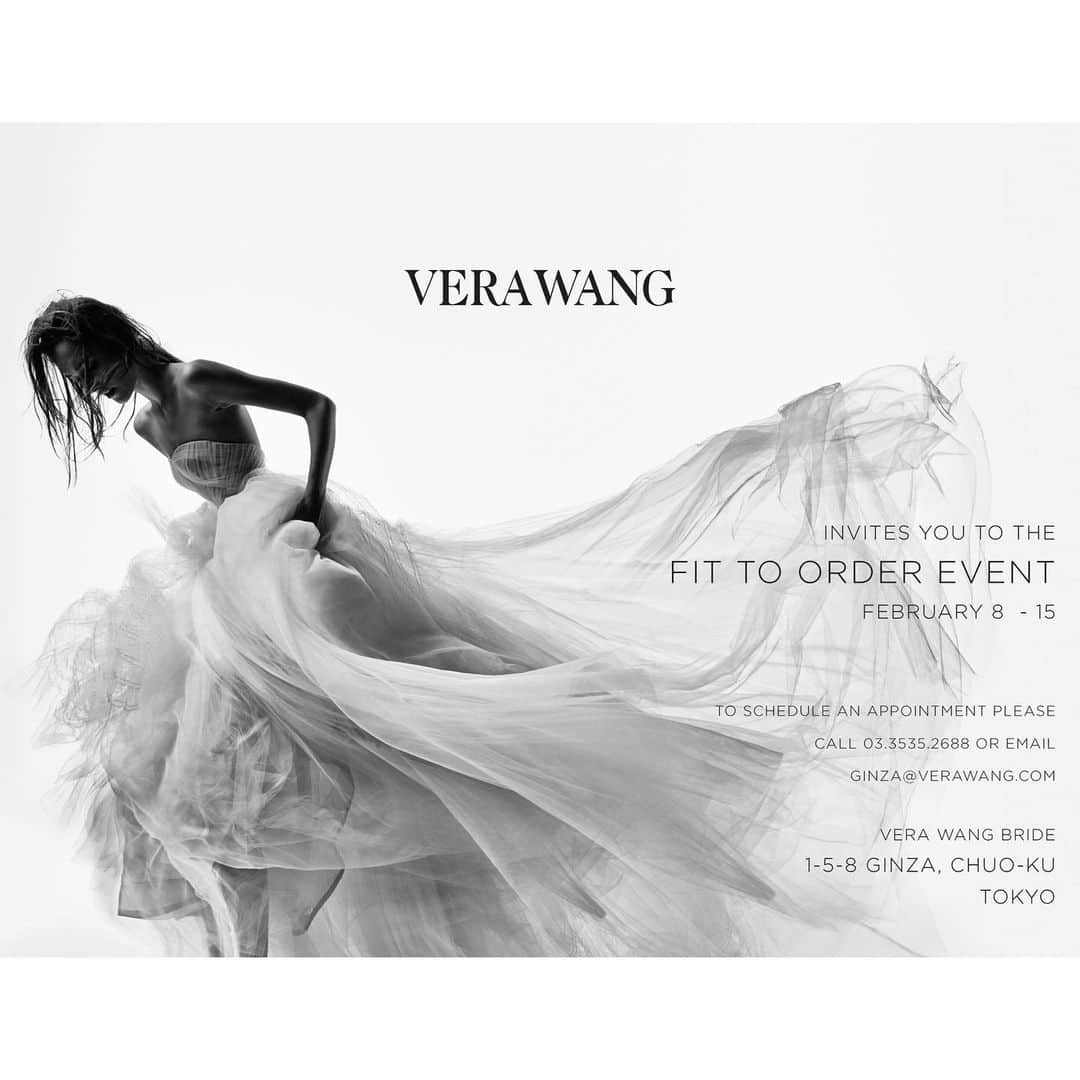 ハツコ エンドウさんのインスタグラム写真 - (ハツコ エンドウInstagram)「VERA WANG BRIDE GINZA_ 『FIT TO ORDER EVENT』開催_  2020／２／8（土）〜 2／15（土）  ヴェラ・ウォン ブライド銀座本店 03-3535-2688 ✳︎完全予約制 ✳︎成約特典 11：00〜19：30（平日） 10：00〜19：00（土日祝）  #verawang #verawangbride #verawangbrideginza #fitting #order #event #hatsukoendo  #cejourla #ginza #tokyo #ヴェラウォンブライド #ヴェラウォンブライド銀座本店 #ヴェラウォン #銀座 #イベント #開催 #ウェディングドレス #カラードレス #完全予約制 #成約特典」1月28日 14時28分 - hatsuko_endo