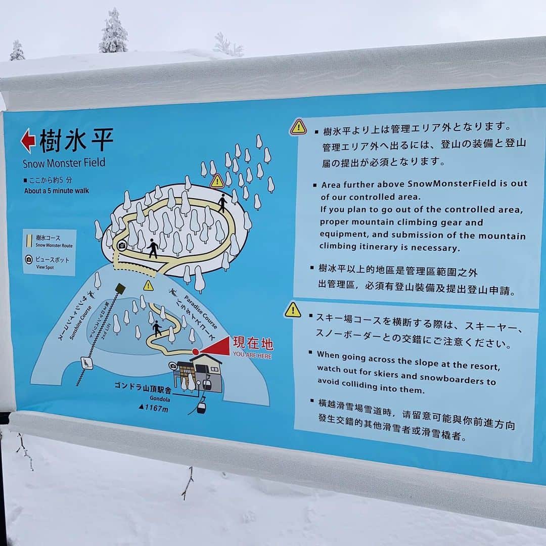 ガーラ・アマノ クリエイティブ部さんのインスタグラム写真 - (ガーラ・アマノ クリエイティブ部Instagram)「はじめての樹氷🐧❄️️﻿ 暖冬の日本ですが森吉山阿仁スキー場は立派に冬((((　˙-˙　))))﻿ しっかり寒いので防寒は忘れずに🙋‍♀️💓﻿ ﻿ 早速ゴンドラへ👀💭💕﻿ 山頂が近づくにつれてどんどん木々が白くなっていくーーー(興奮)🌲❄️️﻿ ﻿ 降りたところでは、長靴・スノーシュー・ストックを無料で借りられます🙌✨﻿ 手袋を探してもぞもぞしてたら手袋も貸していただきました🧤💓﻿ ﻿ 外に出るともう感動…🤭﻿ 暖冬で例年より少し控えめの樹氷はもこもこしててかんわいい🥺💕﻿ 感動で逆に語彙力を失い「綺麗ー！すごーい！」しか喋れなくなった我々は📷をパシャリながらてくてく…🚶‍♂️﻿ この子達はｱｵﾓﾘﾄﾄﾞﾏﾂという木なんだとか( *◉ω◉* )﻿ 真っ白な野生のうさぎ🐰やテン(イタチに似てる)も目撃( Ꙭ)‼︎愛でたい🤤﻿ 時間の都合で完全な頂上までは行けませんでしがいつか行ってみたいものですね🐻﻿ 乗合タクシーもあるみたい🚖💨﻿ ﻿ #秋田 #秋田内陸線 #秋田内陸縦貫鉄道 #内陸線 #森吉山 #森吉山阿仁スキー場  #阿仁スキー場  #スキー場 #北秋田市 #森吉山の樹氷  #樹氷 #スノーモンスター #snowmonster #japaneselandscape #winterlandscape  #visitjapan #tripjapan  #aniskiresort  #阿仁滑雪場 #樹冰 #雪景色 #冬景色 #スノーハイキング #雪 #冬 #スノーハイク #日本の絶景 #絶景 #수빙  #ガーラアマノ」1月28日 15時03分 - gala_amano
