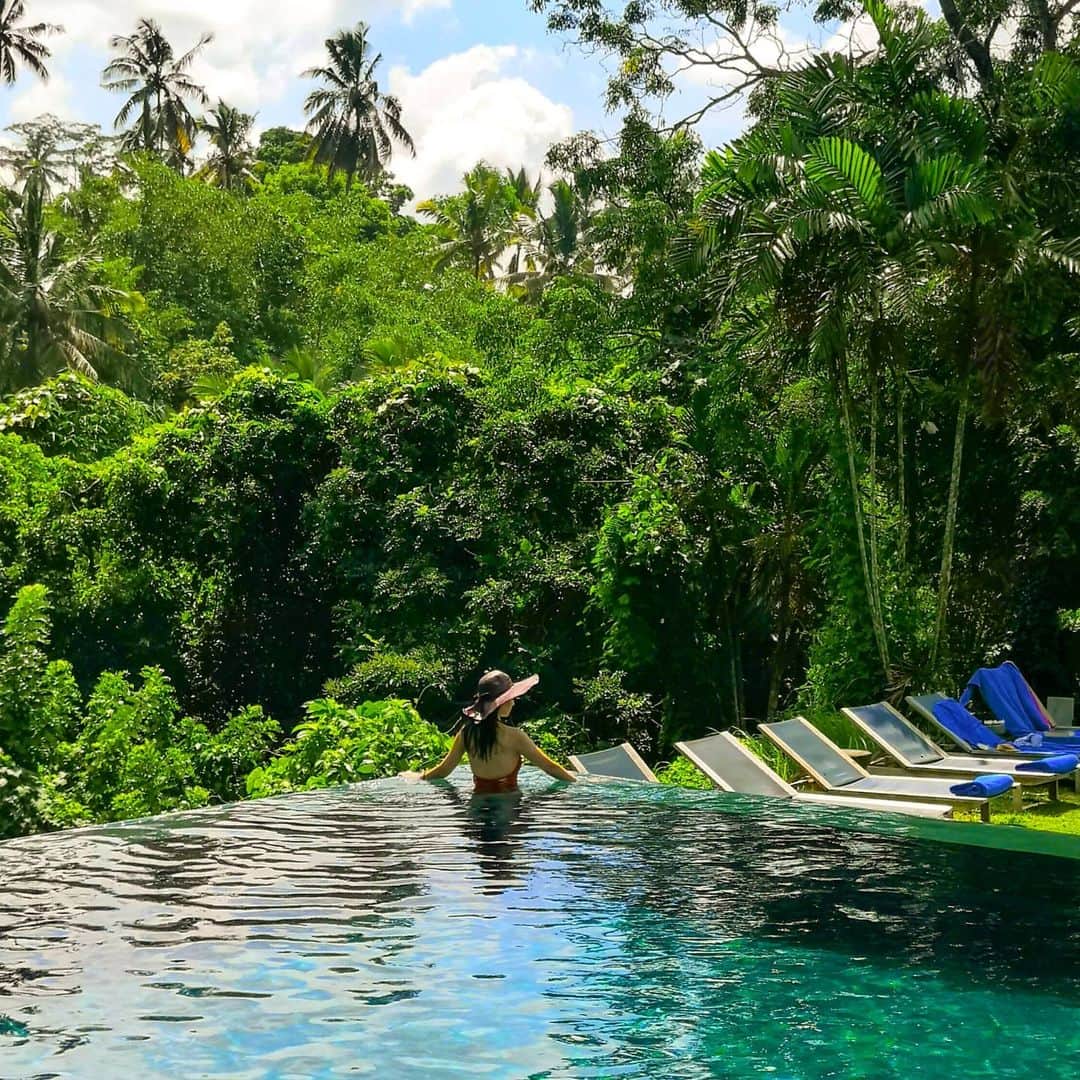 Miyu Toyonagaのインスタグラム：「🌴Wake up like this in a green jungles. @alilaubud」